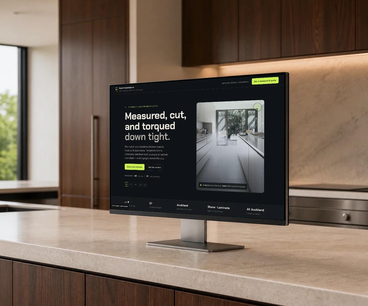 Exact Installations website concept