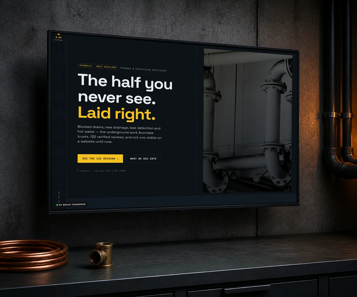 Groundline Plumbing & Drainage website concept